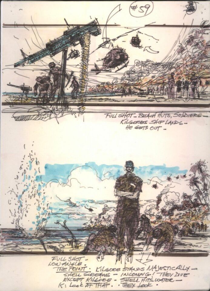 Storyboards for 'Apocalypse Now' (1979, dir. by Francis Ford Coppola)