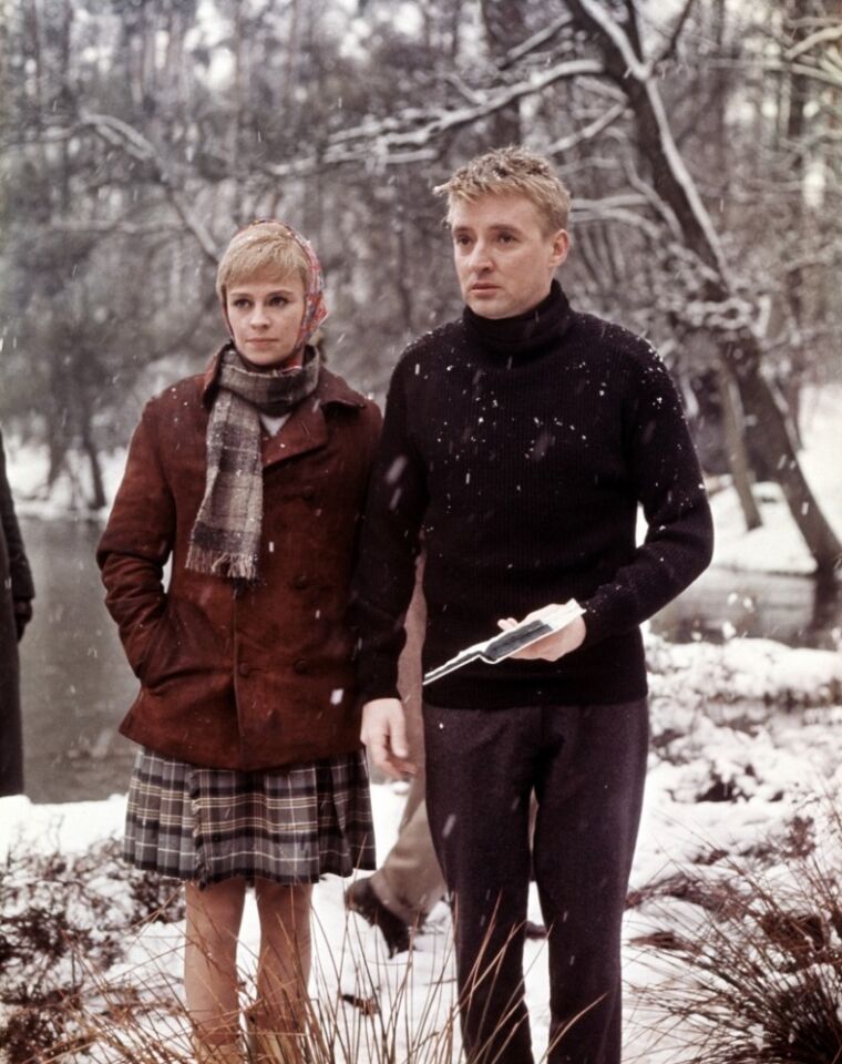 Julie Christie and Oskar Werner in Fahrenheit 451 directed by Francois Truffaut 1966