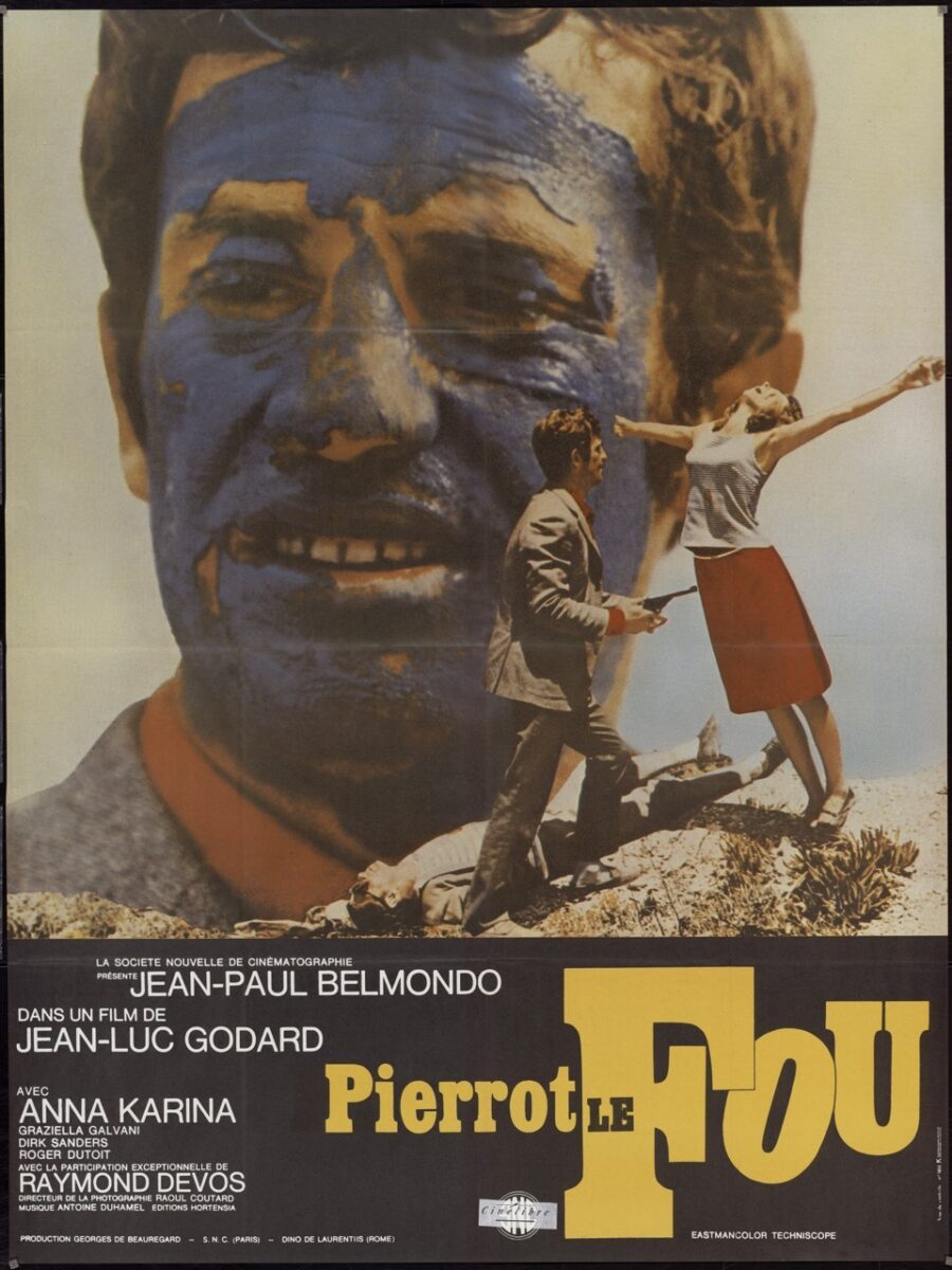 PIERROT LE FOU poster 1 Godard Large