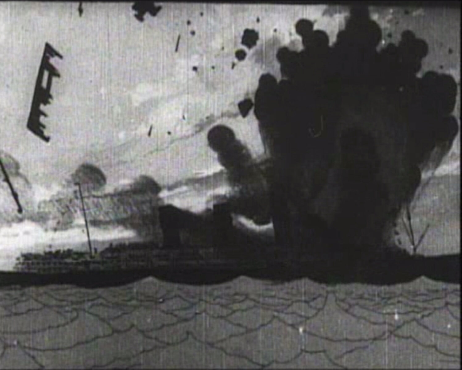 Winsor Mc Cay The Sinking of the Lusitania still Lusitania torpedoed